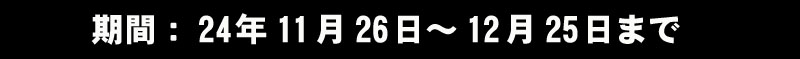 期間 24年11月26日〜12月25日まで