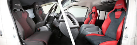 RECARO hiace ナロー装着例 ワイド装着例