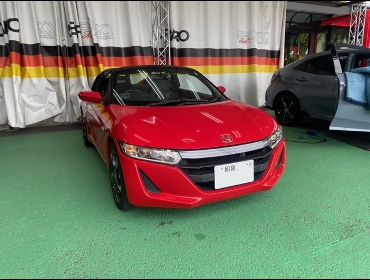 HONDA@S660i2015Nj@Ɂ@RECAROiJj@RS-G@GK@BK/RED@