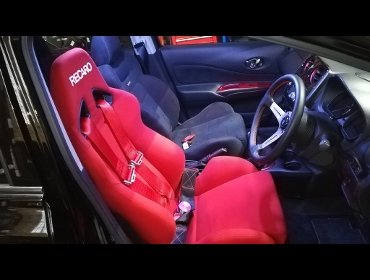 NISSAN@m[g@E12@Ɂ@RECAROiJj@RS-G@GK@BK/RED@
